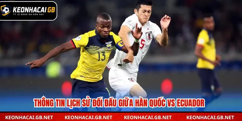 Lịch sử đối đầu Hàn Quốc vs Ecuador